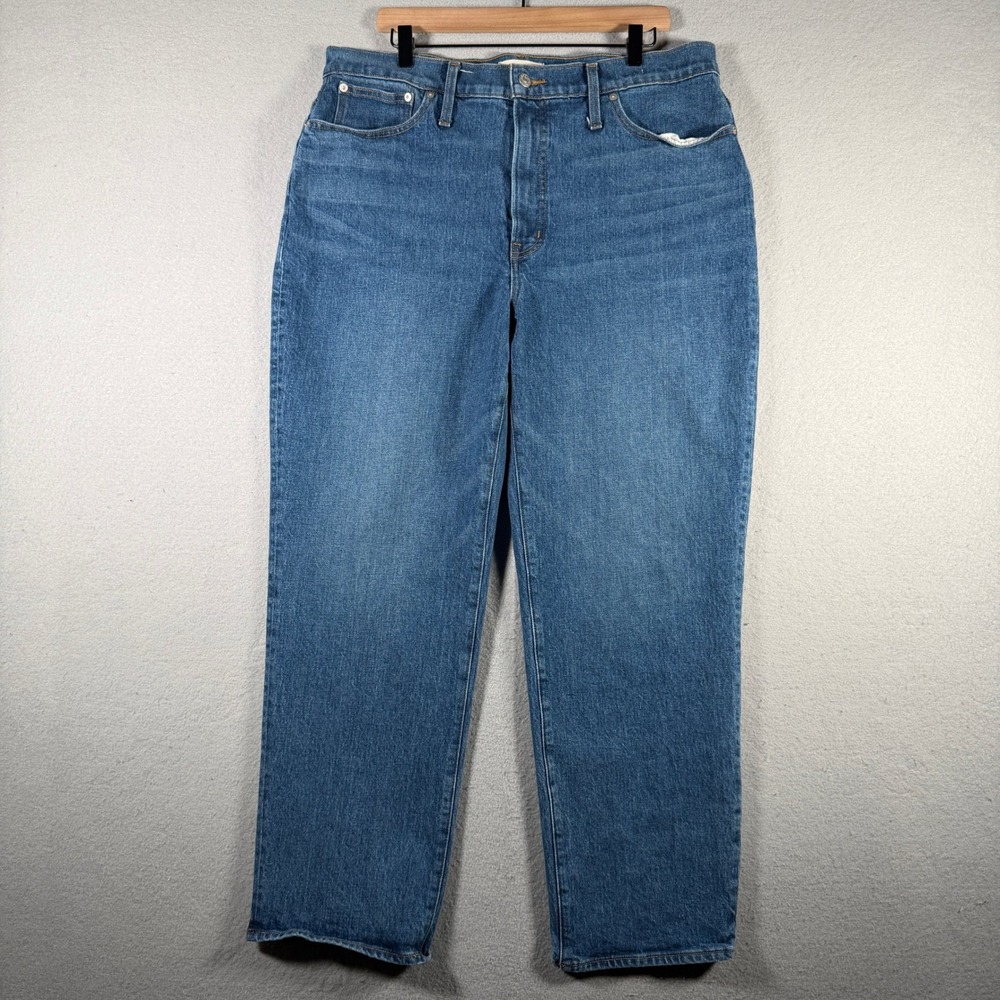 Madewell The Perfect Vintage Straight Jean Blue Denim 33 NG251 DM6295
